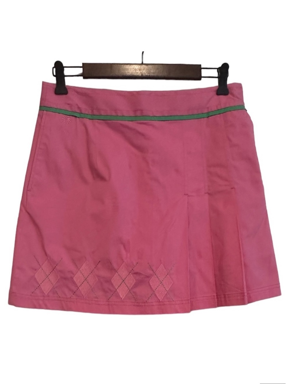 Lilly Pulitzer Vintage Argyle Print Tennis Skort - Pink Green Size 4